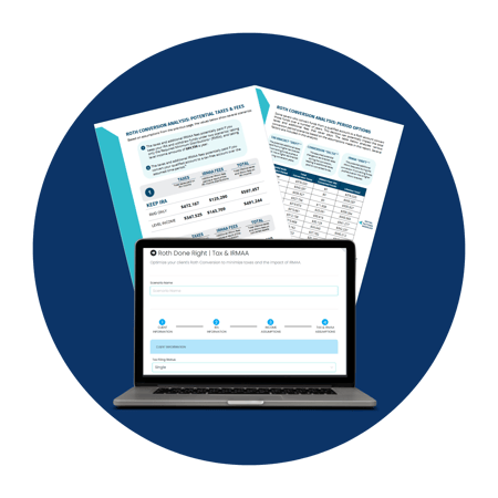 Roth Done Right Stonewood Financial Report and Computer Graphic