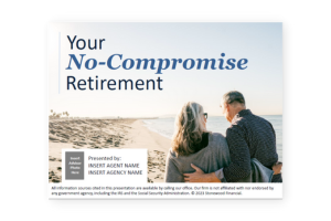 Stonewood's popular No-Compromise Retirement seminar or webinar presentation. 