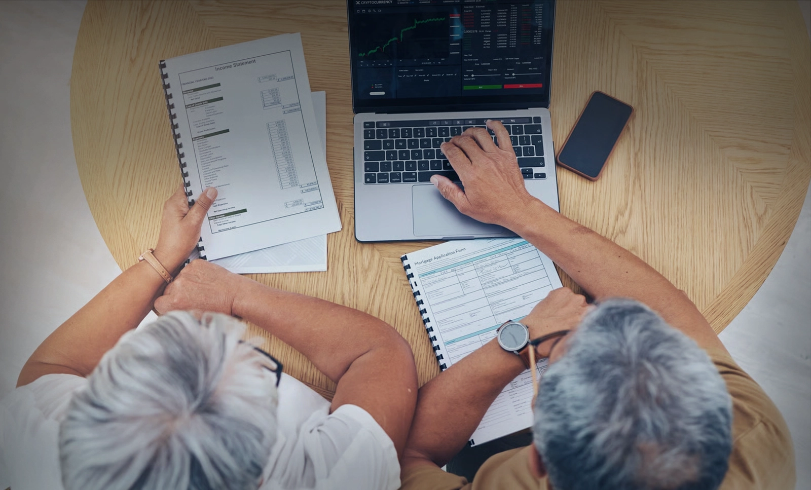 Financial advisor meeting with client
