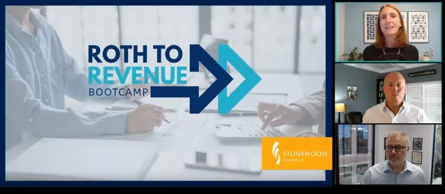 Advisor meeting with a client during the Roth training